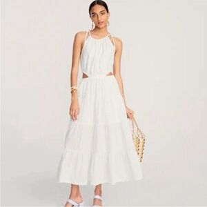 J.crew Harbor side-cutout dress White cotton